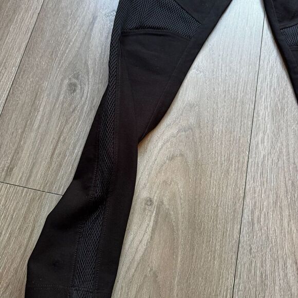 Helmut Lang Black Compress Mesh Dress Pants Legging Women’s Size Small Designer - Picture 11 of 12